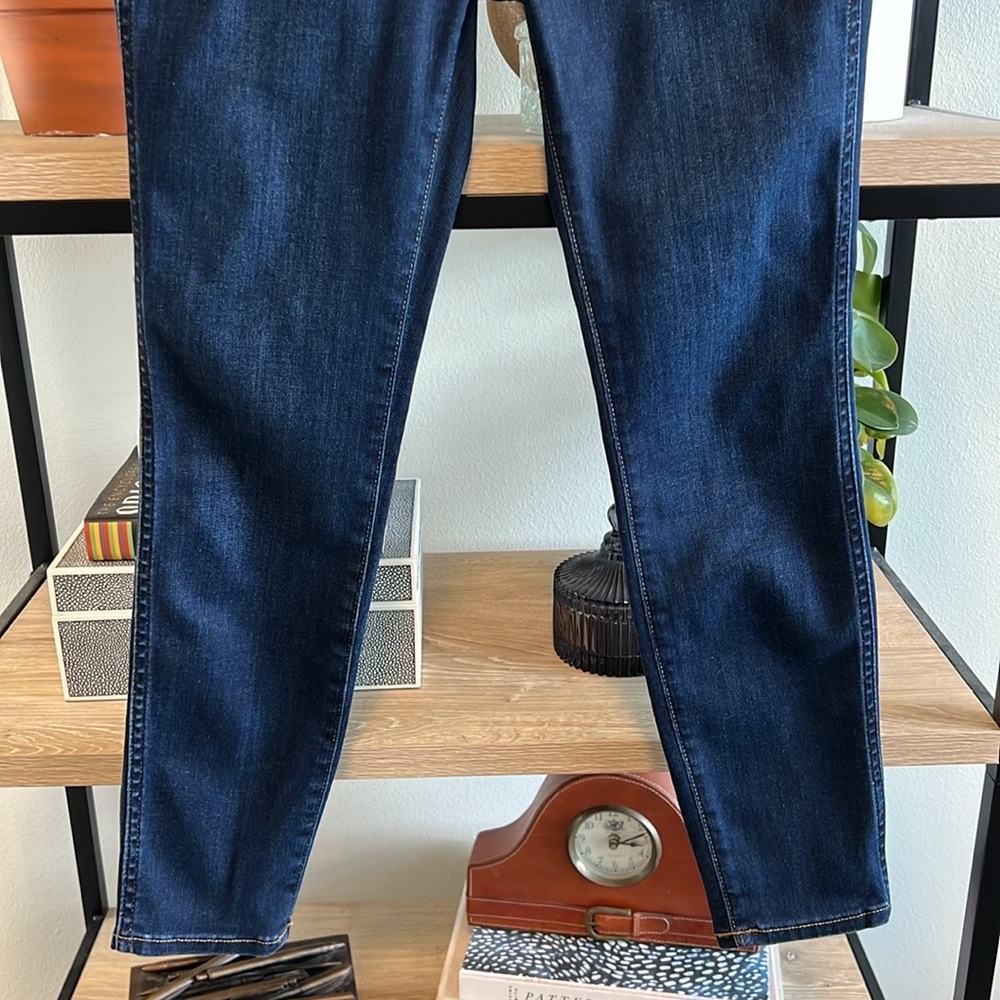 Madewell 10" High Rise Skinny Dark Wash Jeans, 26P - Picture 3 of 9